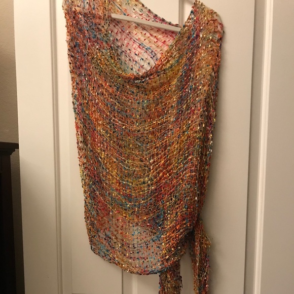 Shawl multicolored “Rising Tide” - Picture 1 of 5